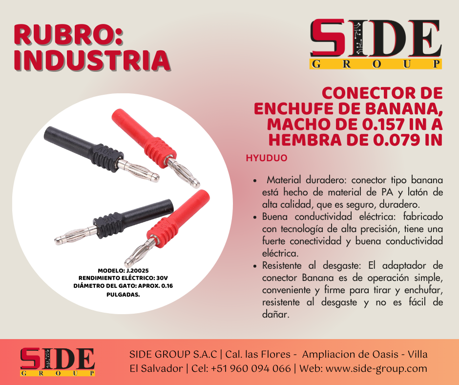 Conector Banana Macho a Embra