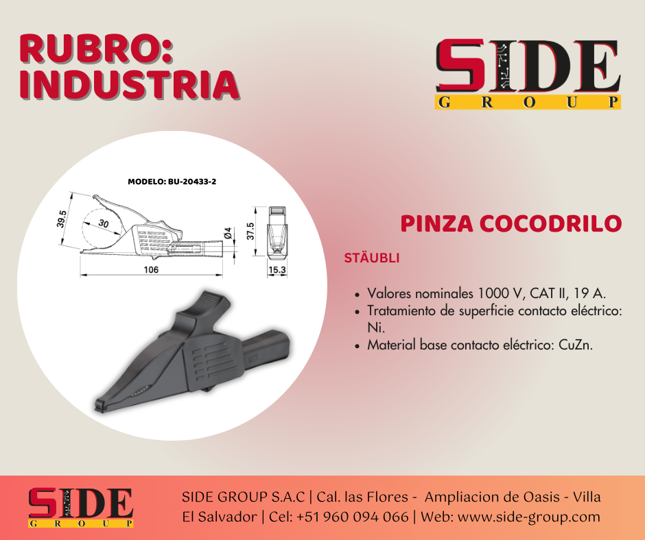 Pinza Cocodrilo