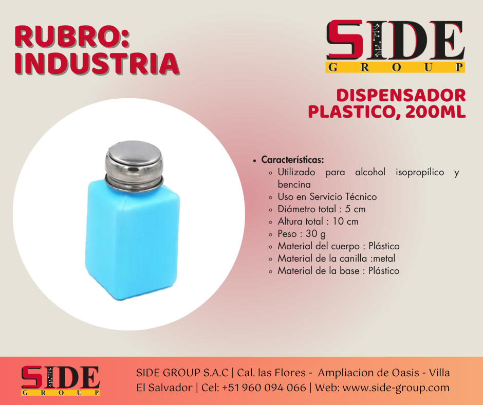 Dispensador de plastico