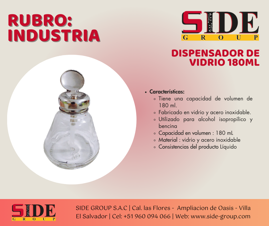 Dispensador de vidrio